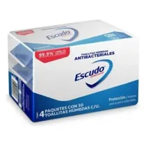Comprar Pack 4 Toallitas Húmedas Antibacteriales Escudo 50pz Cu 