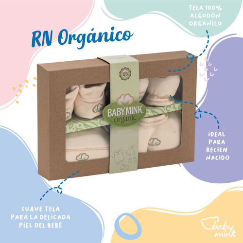 Set Ropa De Bebé Recién Nacido Baby Mink Orgánico 4 Pz