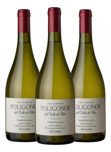 Pack X3 Zuccardi Poligonos Tupungato Semillon - Vino Blanco