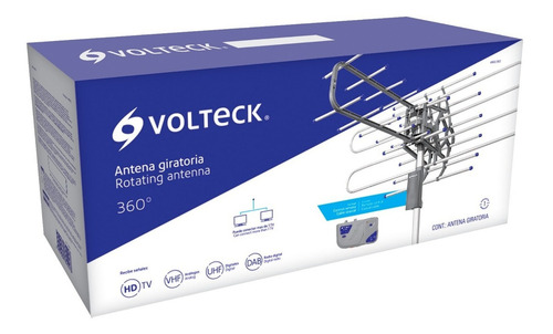Antena Tv Digital Hd Giratoria Para Exterior Uhf Control