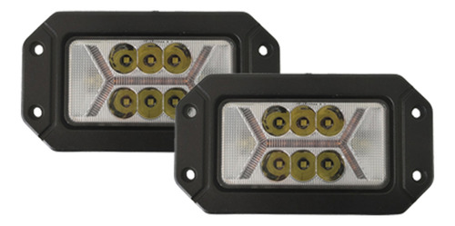 Luz Led De Trabajo Todoterreno De 40 W, Rectangular, X, Luz