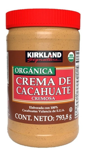 Crema De Cacahuate Cremosa Orgánica Kirkland 793.8gr