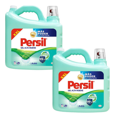 2 Pack Persil Detergente Liquido Alta Higiene 6640 Ml