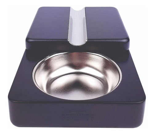 Cinzeiro De Mesa Para Charuto Em Madeira Tampa Rotativa