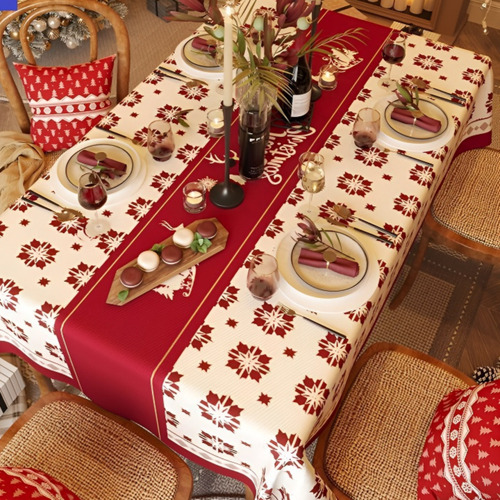 Mantel Navideño Recién Llegado Con Estampado Alegre Para Liv