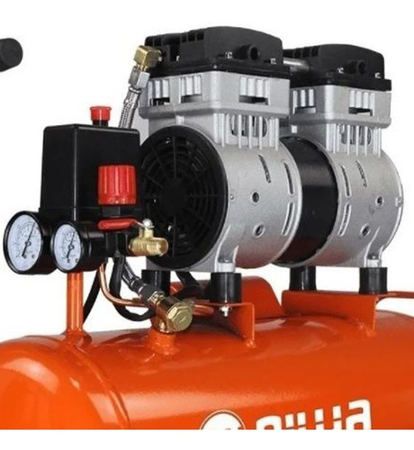 Compresor de aire eléctrico portátil Niwa ASW-24 monofásico 24L 1.5hp 220V naranja