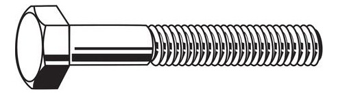 Tornillo Cabeza Hexagonal Unc (grueso) Grado 8 Zinc Amarillo