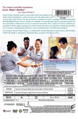 Sueño De Amor Jennifer Lopez Pelicula Dvd