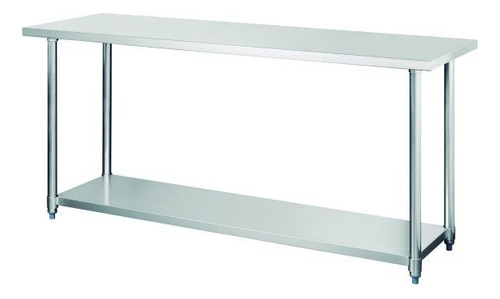 Meson Trabajo Central Inoxidable Con Repisa 180cm Ventus