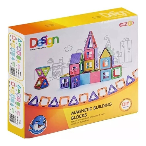 Set De Construcción Magnético Braintoys Imanix 45 Piezas