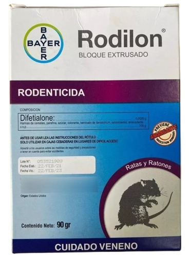 Rodilon Bloque Bayer Veneno Ratas Y Ratones Sin Igual!