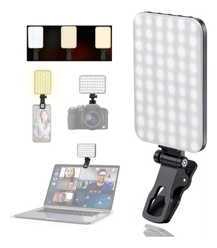 Lámpara De Videoconferencia Recargable Para Selfies