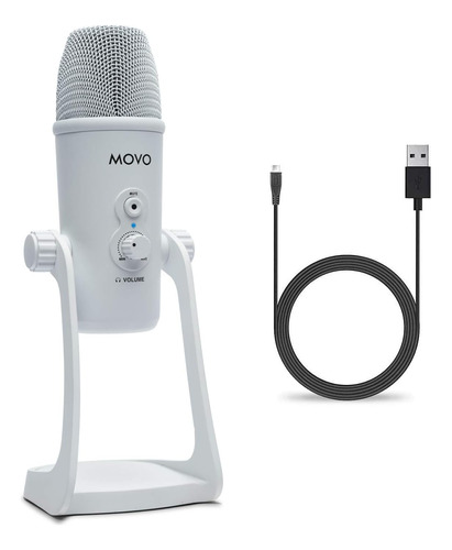 Movo Um700w Micrófono Usb De Escritorio Blanco Para Con 4