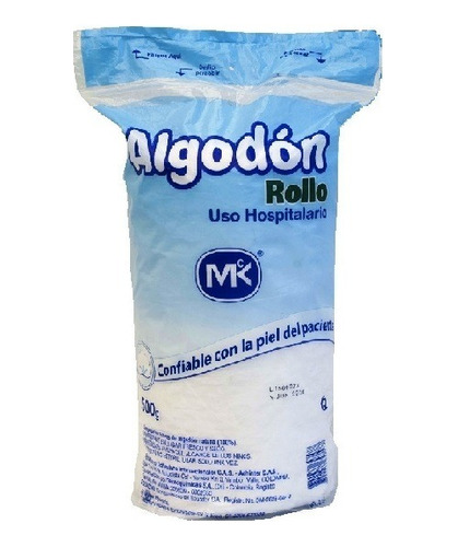 Algodón Quirúrgico Rollo 500 Gr - g a $45