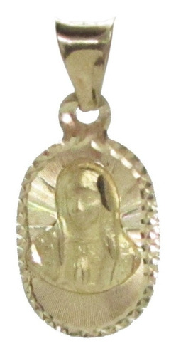 Medalla Oro 10k Ovalada Busto Virgen De Guadalupe