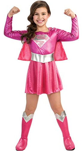 Disfraz Infantil De Supergirl Rosa Niños, Pequeño, Ro...