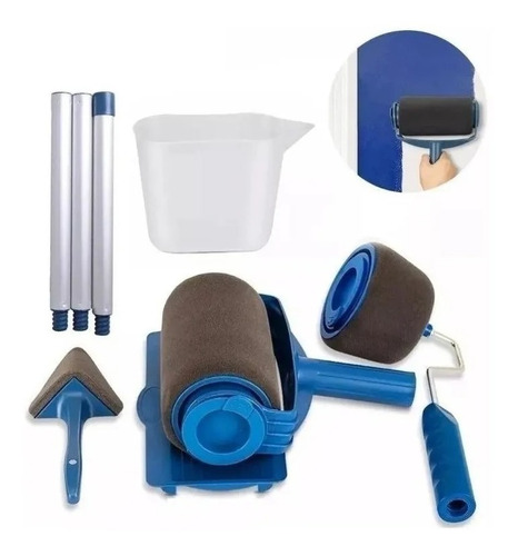 Imagen 1 de 1 de Rodillo Para Pintar Sin Derrames Con 8 Accesorios