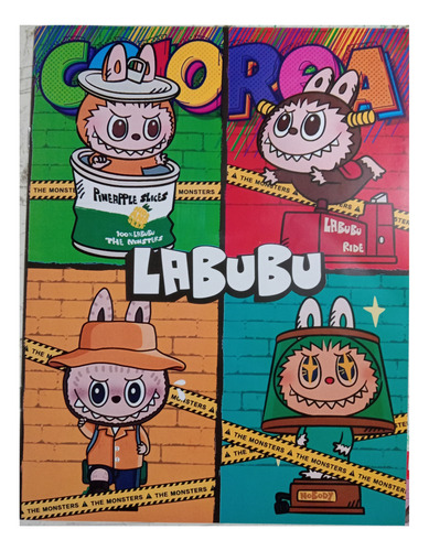 Monster Elfos Labubu Chabubu Paq 20 Libros Iluminar Colorear
