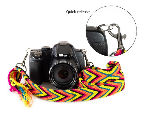 Correa Camara Dsrl Mirrorless Wayuu Fashion Colores