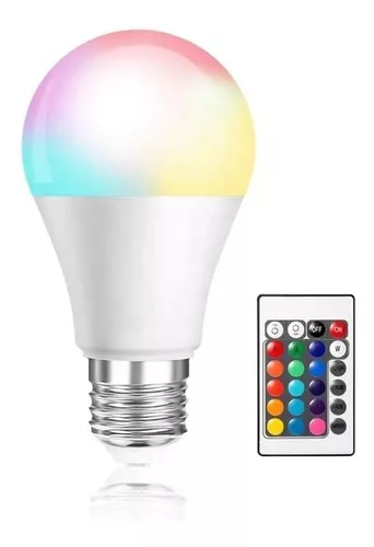 Foco Led Rgb 12w E27 220v Control Remoto 16 Colores