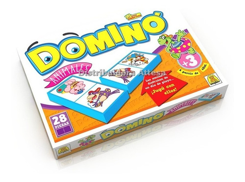 Imagen 1 de 3 de Domino De Animales Implas Juego De Mesa Juego Didactico