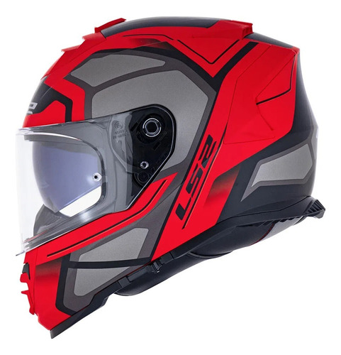 Capacete Fechado Oculos Ls2 Ff800 Storm Faster Vermelho