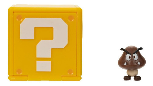 Super Mario Bros Movie - Goomba Mini Figura Con Bloque