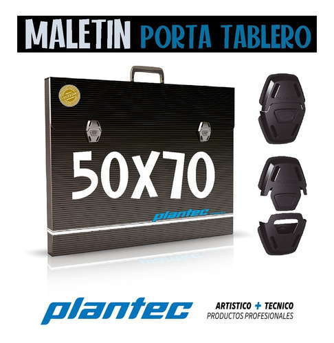 Maletín Valija Plantec 50x70 Porta Tablero Planos Láminas 