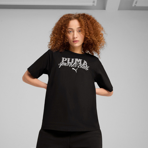 Playera Puma Class Relaxed Tee, Mujer, Negro
