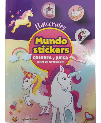 Mundo De Stickers Colorea Y Juega Unicornios Con 70 Stickers