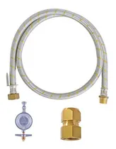 Comprar Mangueira Aço 2m + Adaptador + Registro 1kgu002Fh Fogões Gás Glp