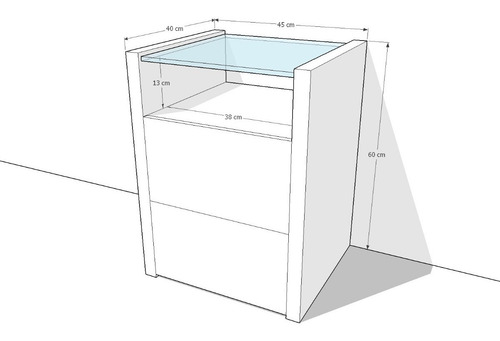 Imagen 2 de 8 de Mesa De Noche Poliuretano Alto Brillo Ref: Tecno