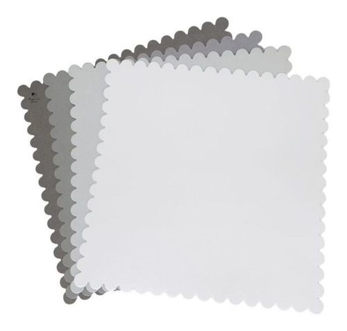 Kit Papel Para Scrapbook Tons Cinza 220grs 12 Folhas