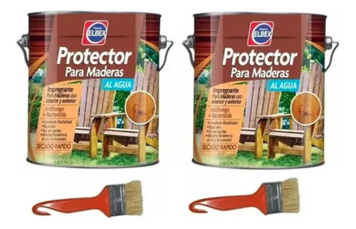 Protector De Maderas Al Agua Elbex 2 X 3.6 Lts - Ferremundo