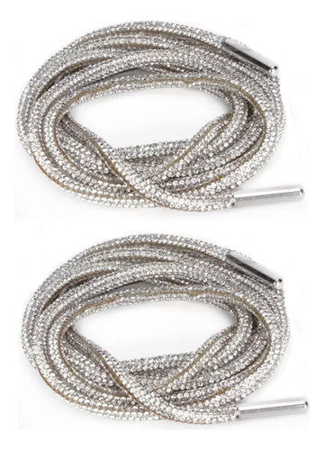 2 Cordones Con Diamantes De Imitación De 4 Mm De Ancho, 120