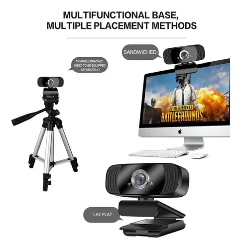 Cámara Web 1080p Usb Full Hd Real, Pc Con Micrófono Web Cam