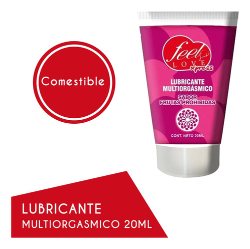 Lubricante Gel Multiorgásmico Fruta Comestible 20ml Feelmaxx