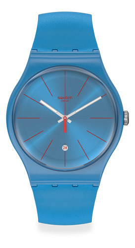 Reloj Swatch Unisex Colección Lady Suos401 Lagoonazing Color de la malla Azul Color del bisel Azul Color del fondo Azul