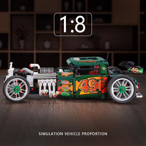 Misini 10509 Hot Rod 1949 Juego De Bloques De Construcción D