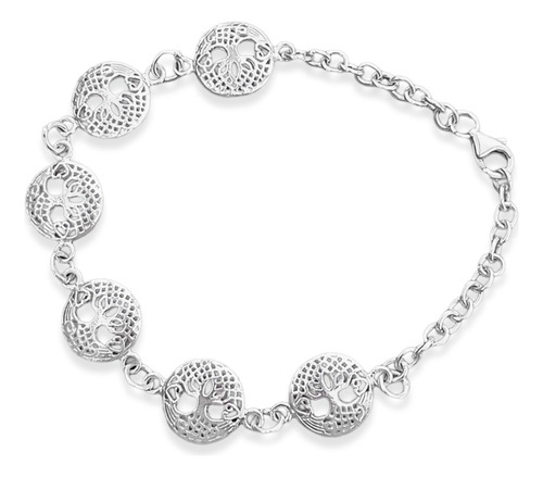 Pulsera Plata Italiana 925 Modelo Árbol De La Vida