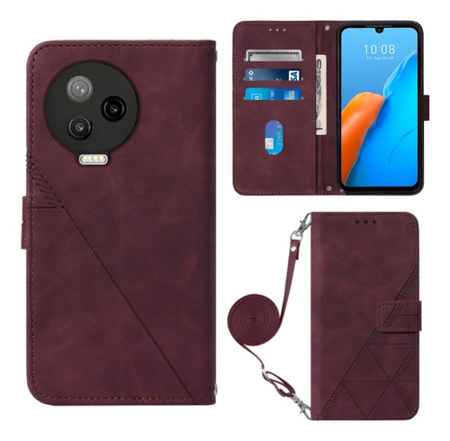 Estojo De Couro Crossbody Para Infinix Note 12 Pro 4g