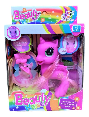  Muñeca Pony Unicornio Para Peinar Con Accesorios ELG 53154