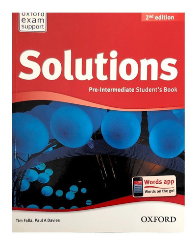 Solutions, De Tim Falla, Paul A Davies. Editorial Oxford, Tapa Blanda En Inglés, 2016