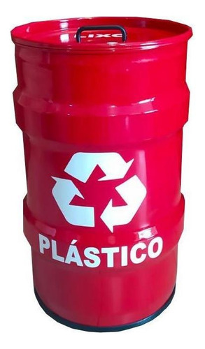 Lixeira Metalica Tambor Reciclagem Plastico Tonel 50lt