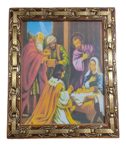 Quadro Religioso Três Reis Magos - 30cm X 25cm