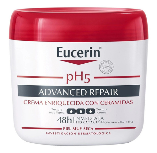 Eucerin Crema Intensiva Ph5 Advanced Repair, 450ml Piel Seca