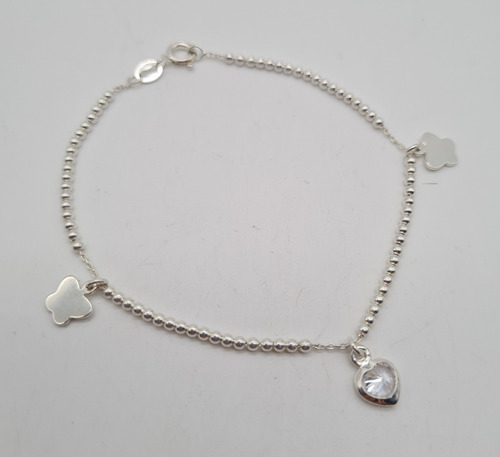 Pulsera Mujer Plata Italiana 925 - Trebol De La Buena Suerte