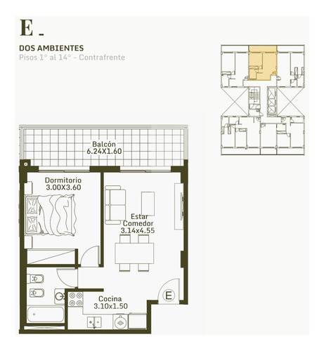 Departamento 2 Ambientes En Edificio En Construcción: Valentin Gomez 4736, Caseros - Zelaschi