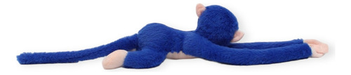 Chango De Peluche Azul Suave Juguete Animales Acostado 65cm Color Azul Marino