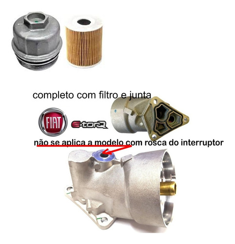 Suporte Filtro Óleo Fiat Argo Etorq 1.6/1.8 16v 2017/